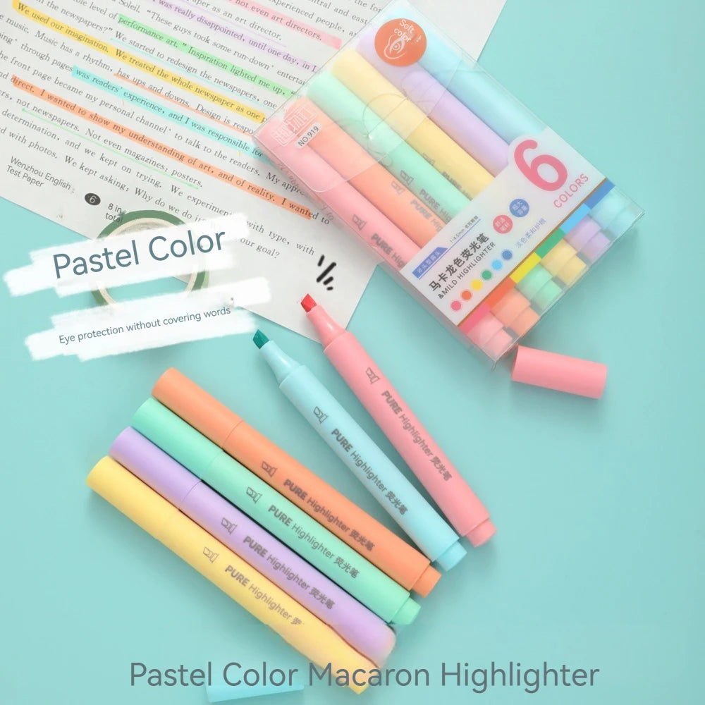 Pastel Dream Highlighter Set – 6pcs